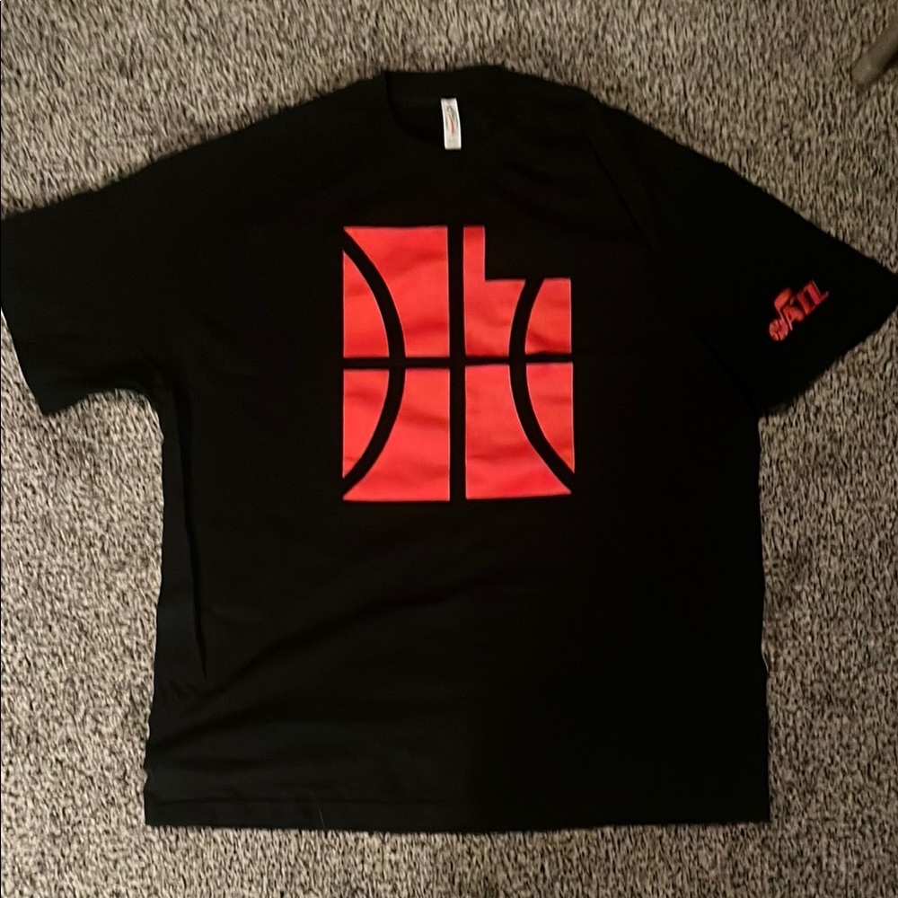 Black T-Shirt with Red Graphic